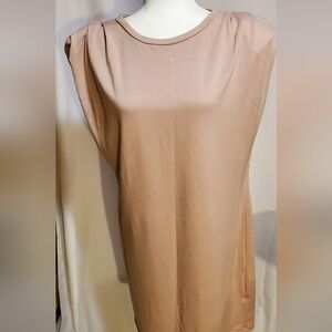 Sleeveless Strong Shoulder Dress